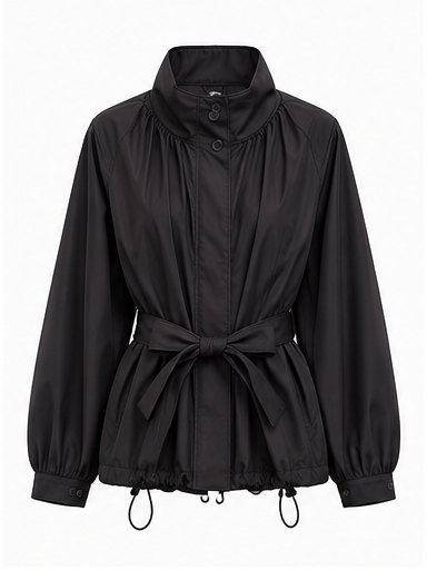 Women's Belted Lightweight Jacket for Spring and Autumn