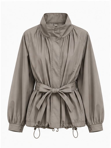 Women's Belted Lightweight Jacket for Spring and Autumn