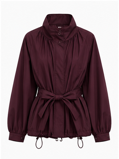 Women's Belted Lightweight Jacket for Spring and Autumn
