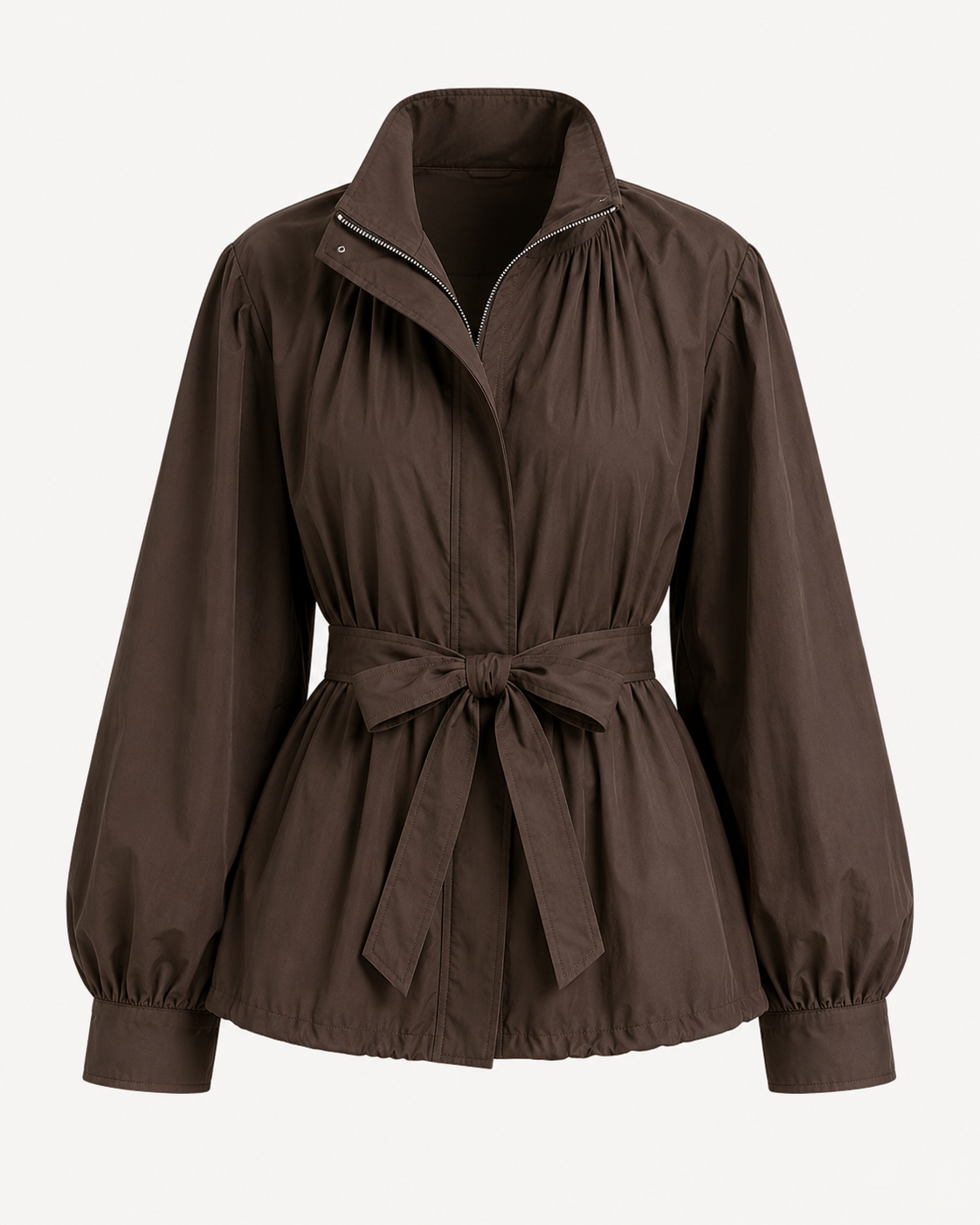 Women's Belted Lightweight Jacket for Spring and Autumn, enlarged view