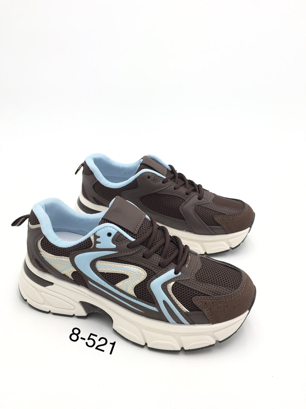Julia | Women's Brown Mixed-Material Trainers