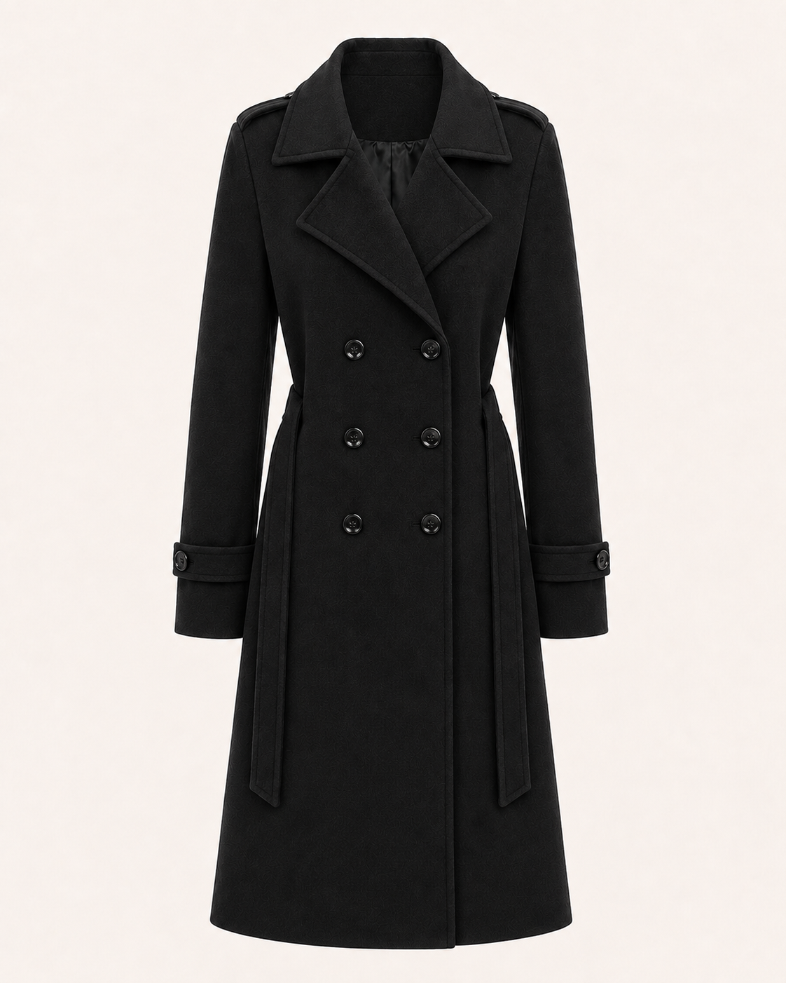 Noa | Women's Long Double-Breasted Belted Coat