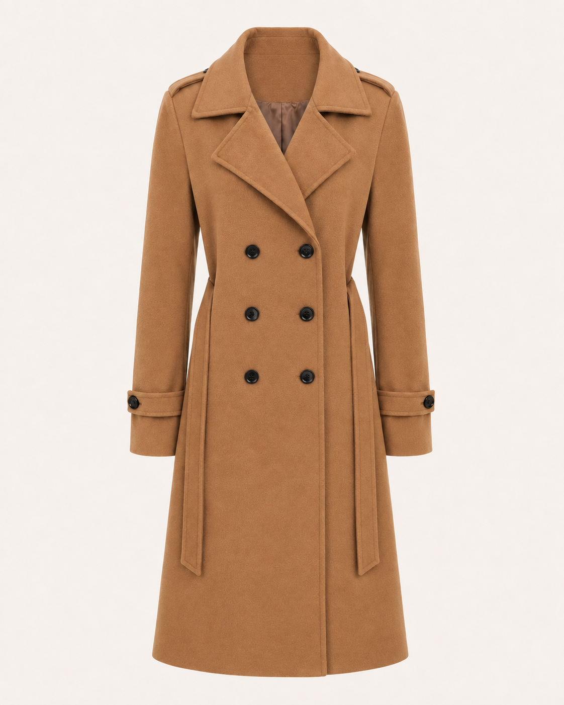 Noa | Women's Long Double-Breasted Belted Coat