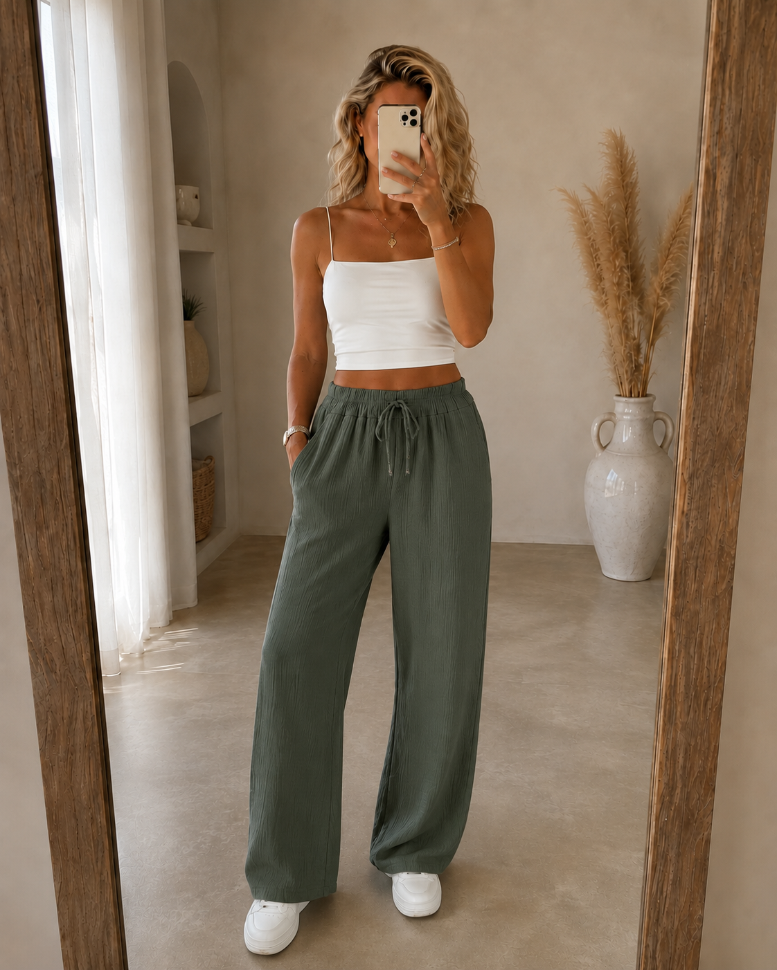 Relax | Women's Loose Fit High-Waisted Cotton Trousers