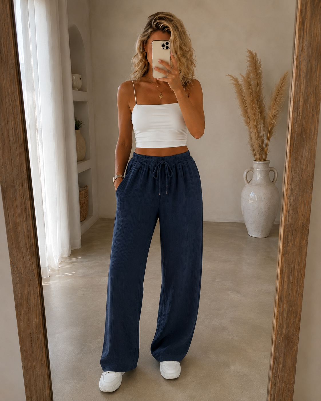 Relax | Women's Loose Fit High-Waisted Cotton Trousers