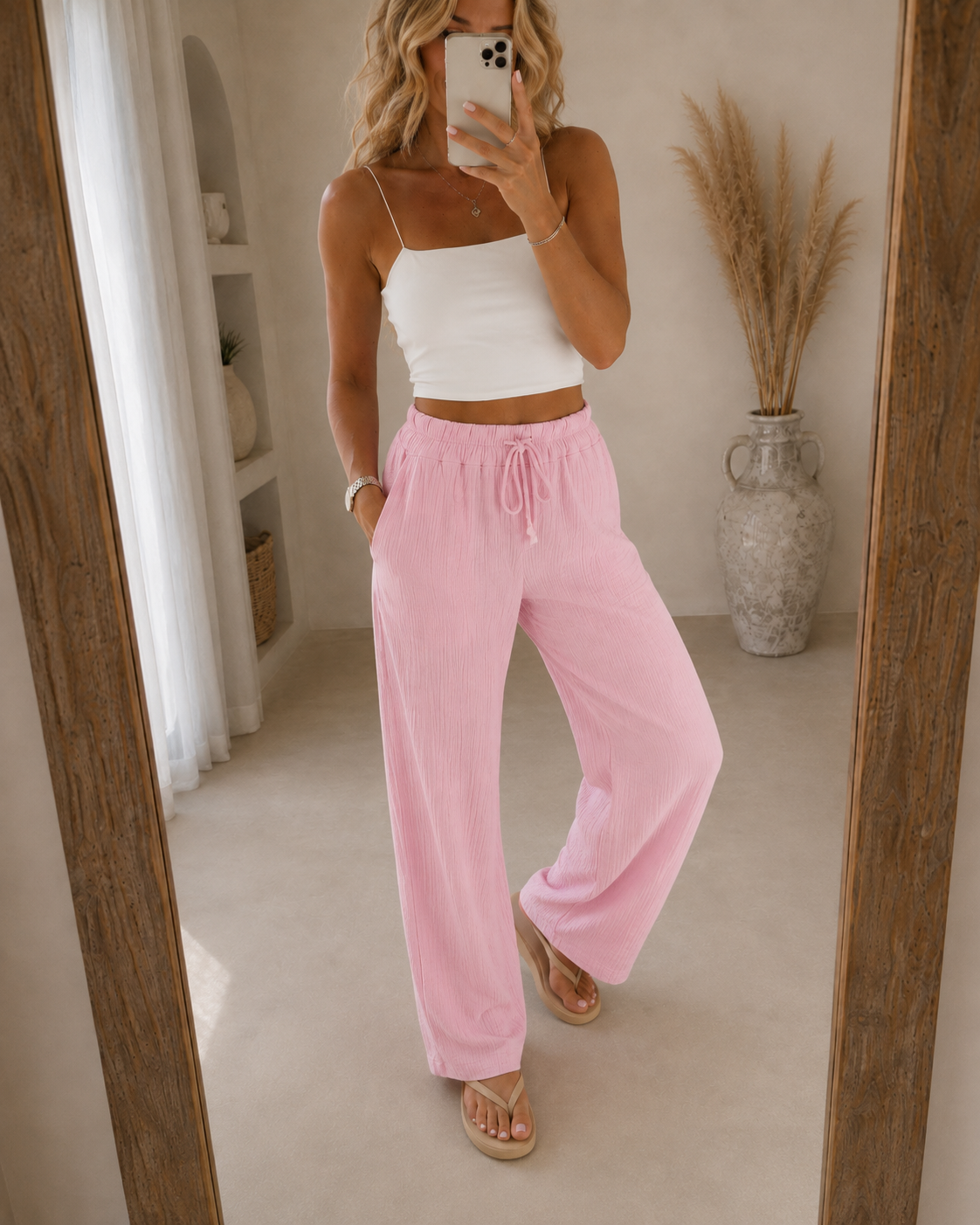 Relax | Women's Loose Fit High-Waisted Cotton Trousers