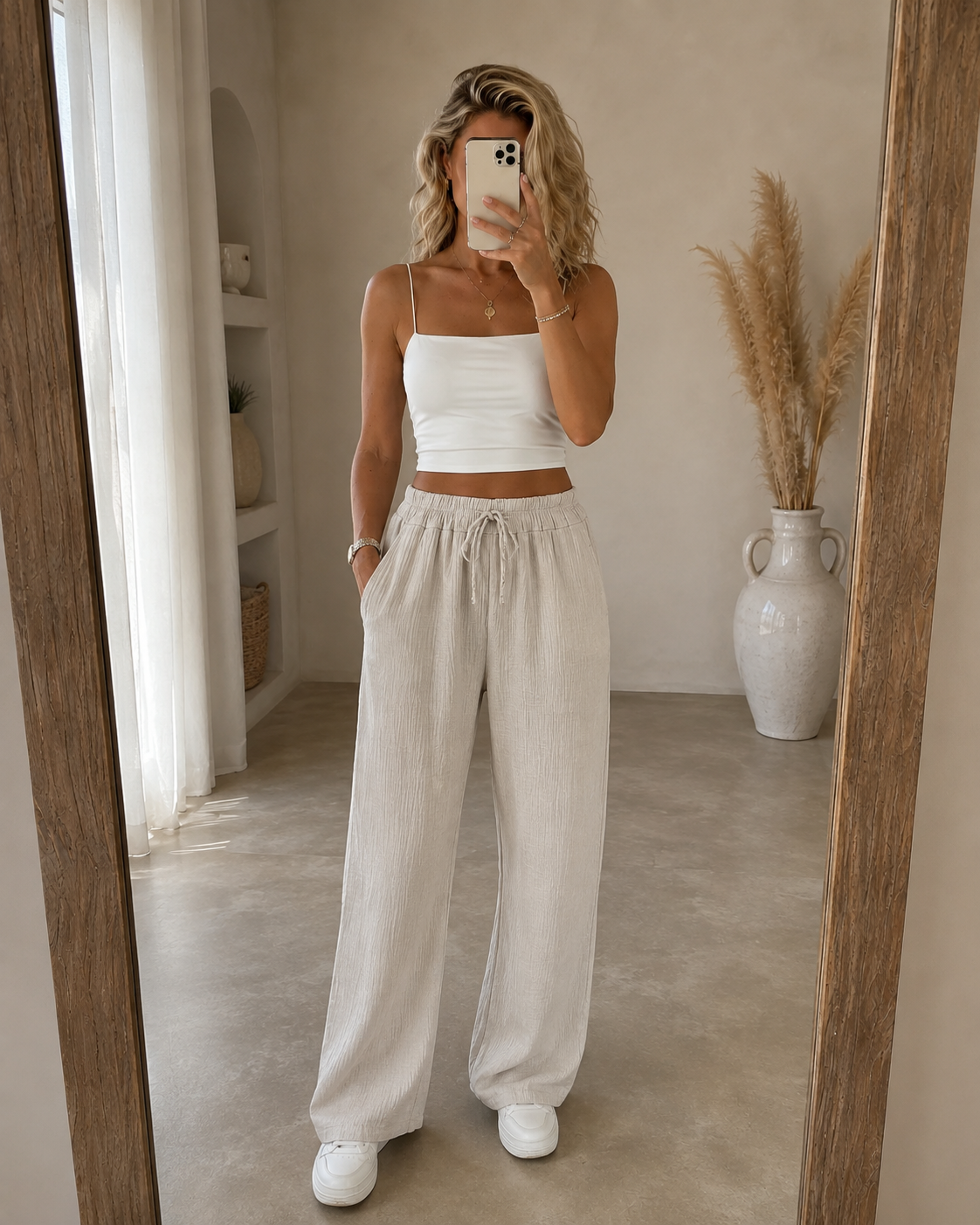 Relax | Women's Loose Fit High-Waisted Cotton Trousers
