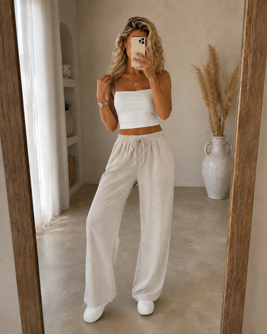 Relax | Women's Loose Fit High-Waisted Cotton Trousers