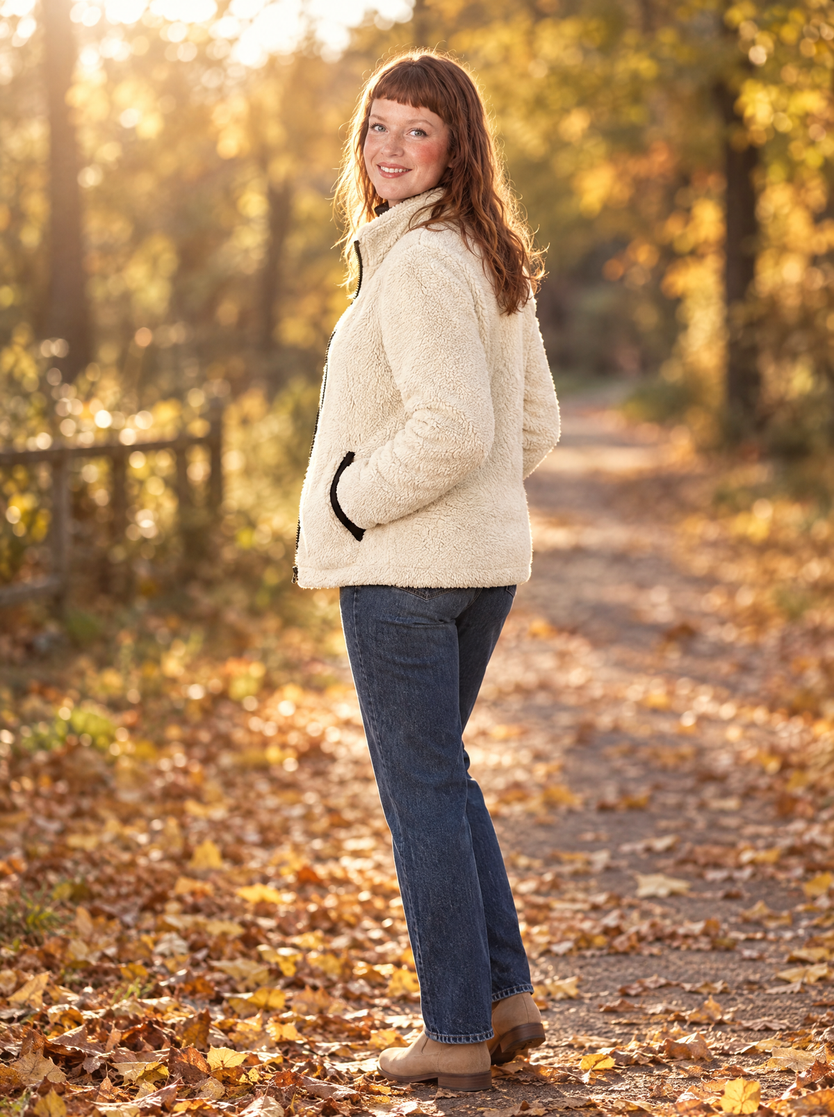 Bettina | Women's Teddy Fleece Zip Jacket with Pockets