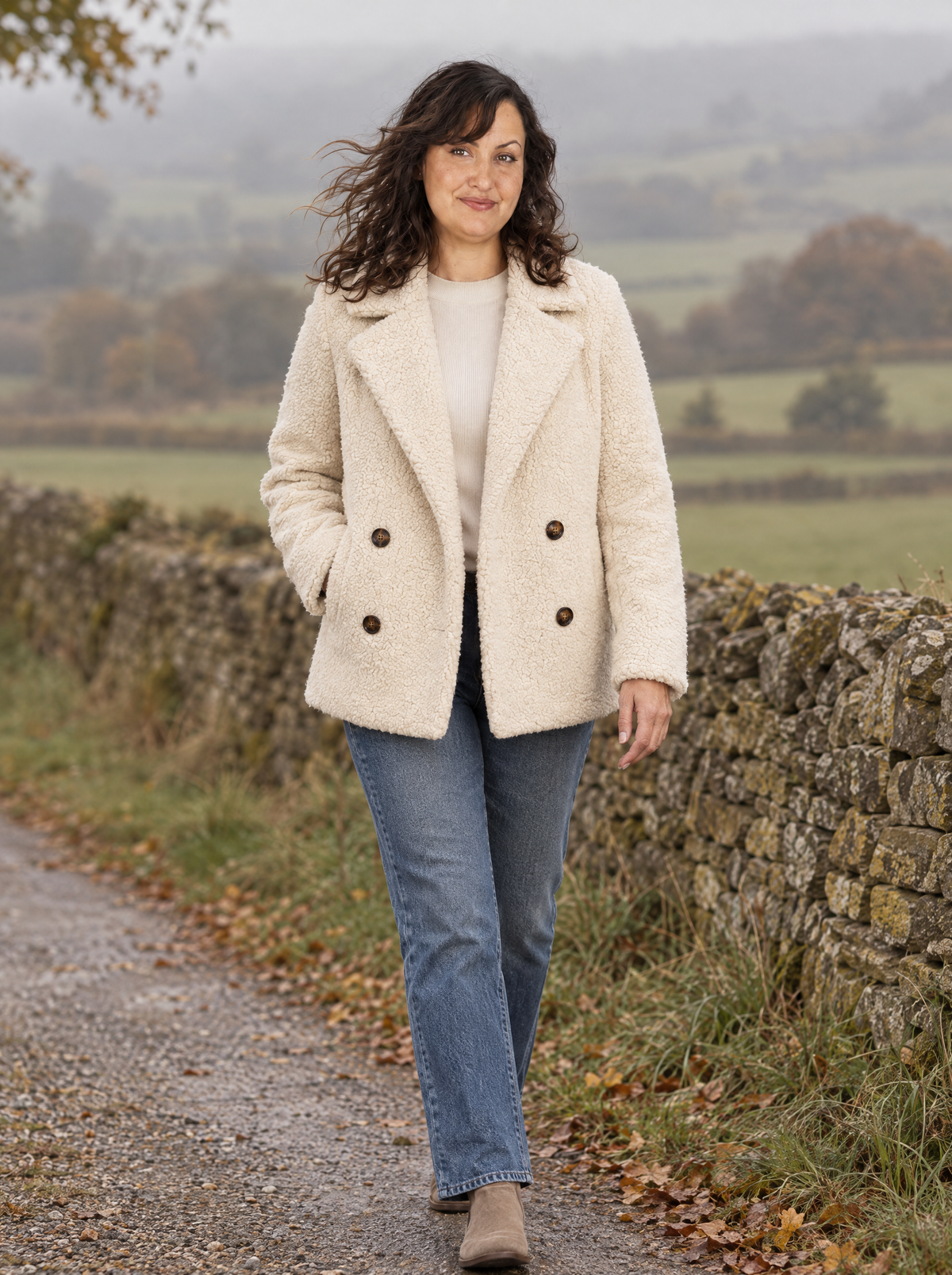 Donatella | Women's Warm Teddy Zip Coat