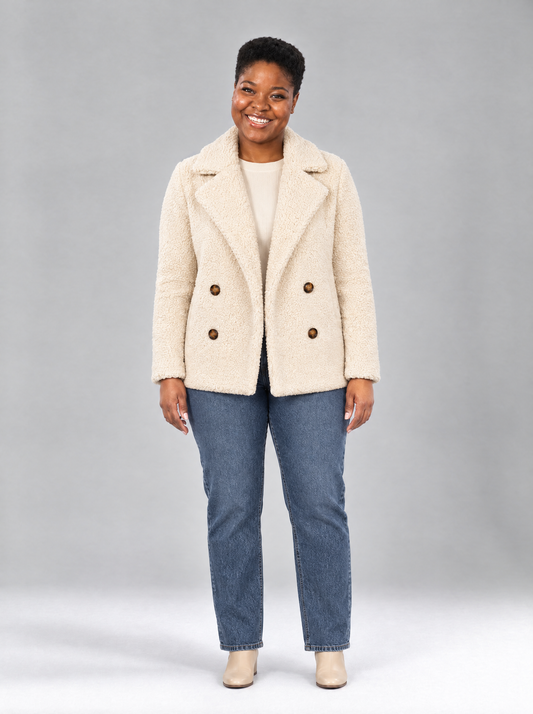 Donatella | Women's Warm Teddy Zip Coat