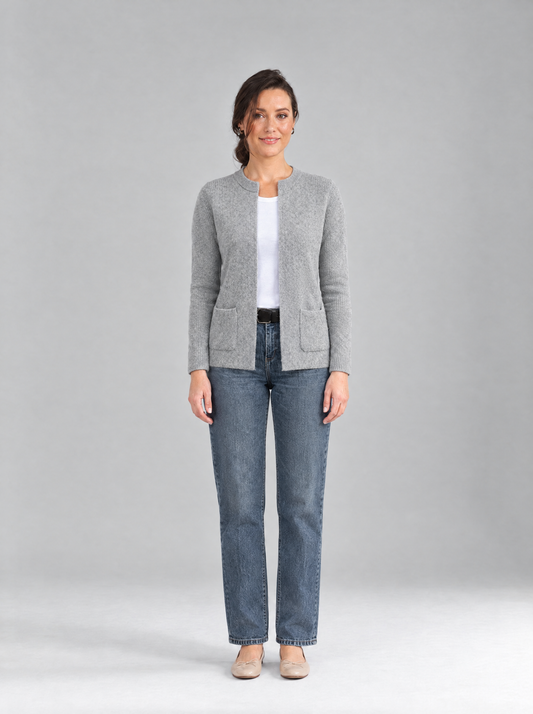 Eleonora | Women's Knitted Zip Gilet with Pockets