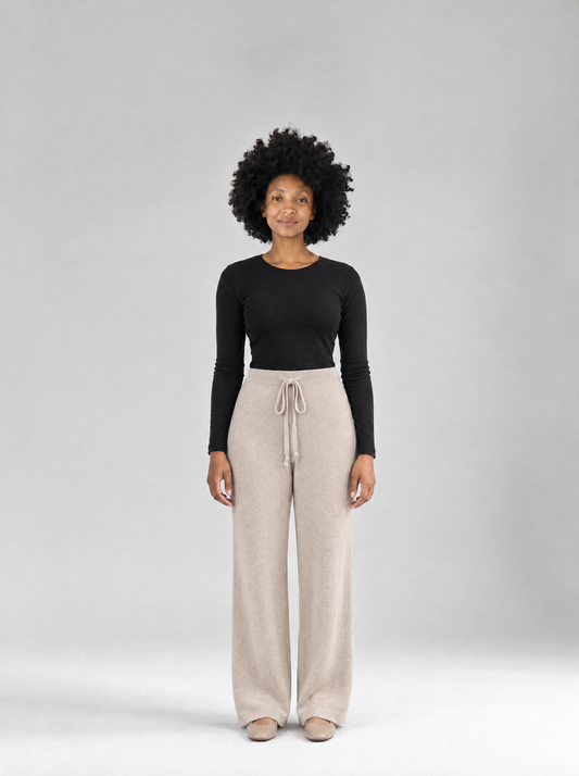 Ida | Women's Wide-Leg Light Knit Trousers