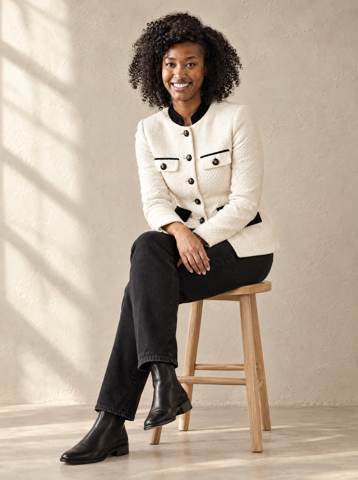 Mila | Women's Mid-Length Tailored Jacket with Defined Waist