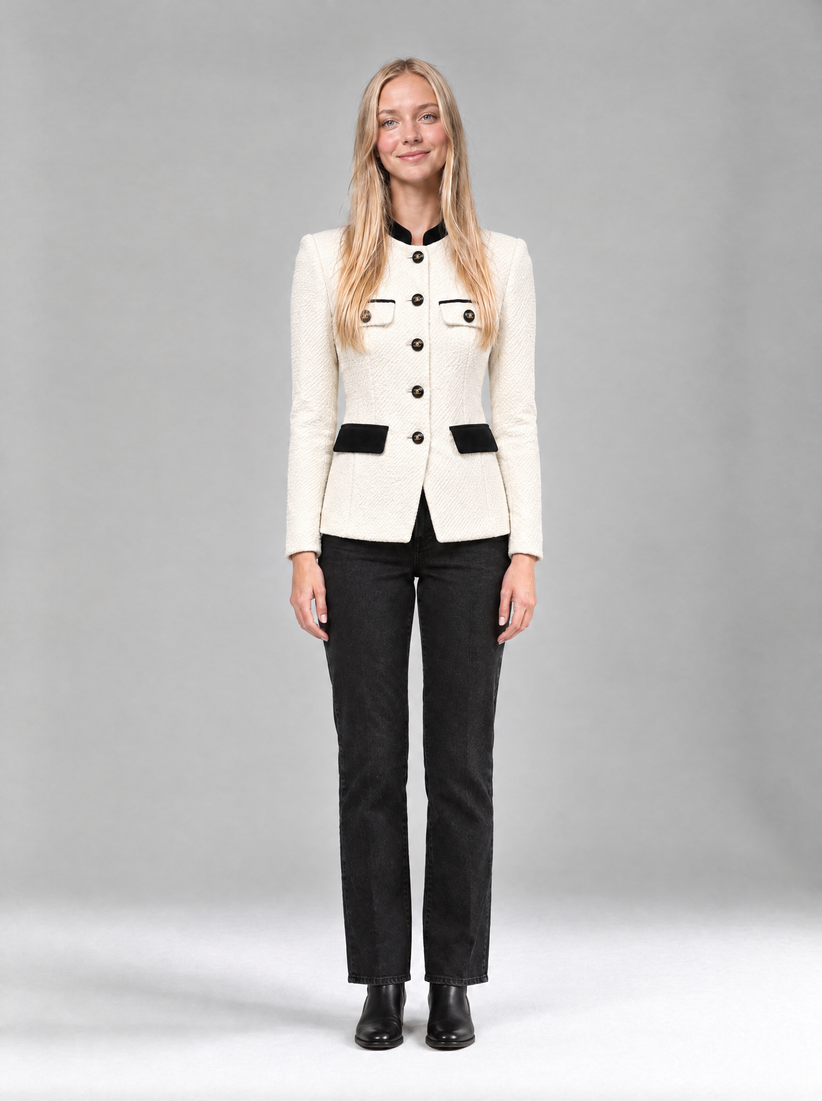 Mila | Women's Mid-Length Tailored Jacket with Defined Waist