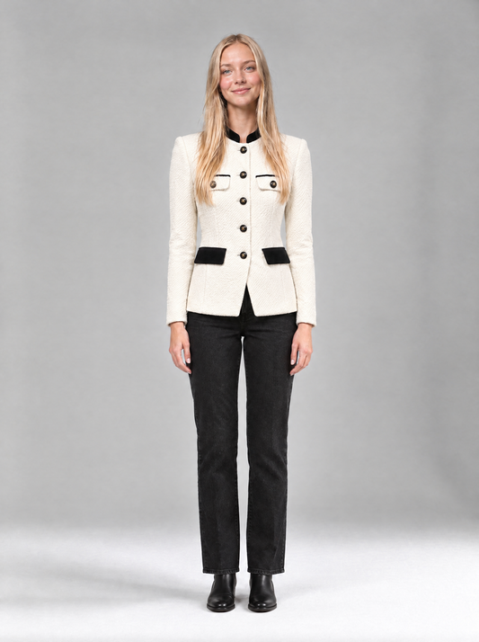 Mila | Women's Mid-Length Tailored Jacket with Defined Waist