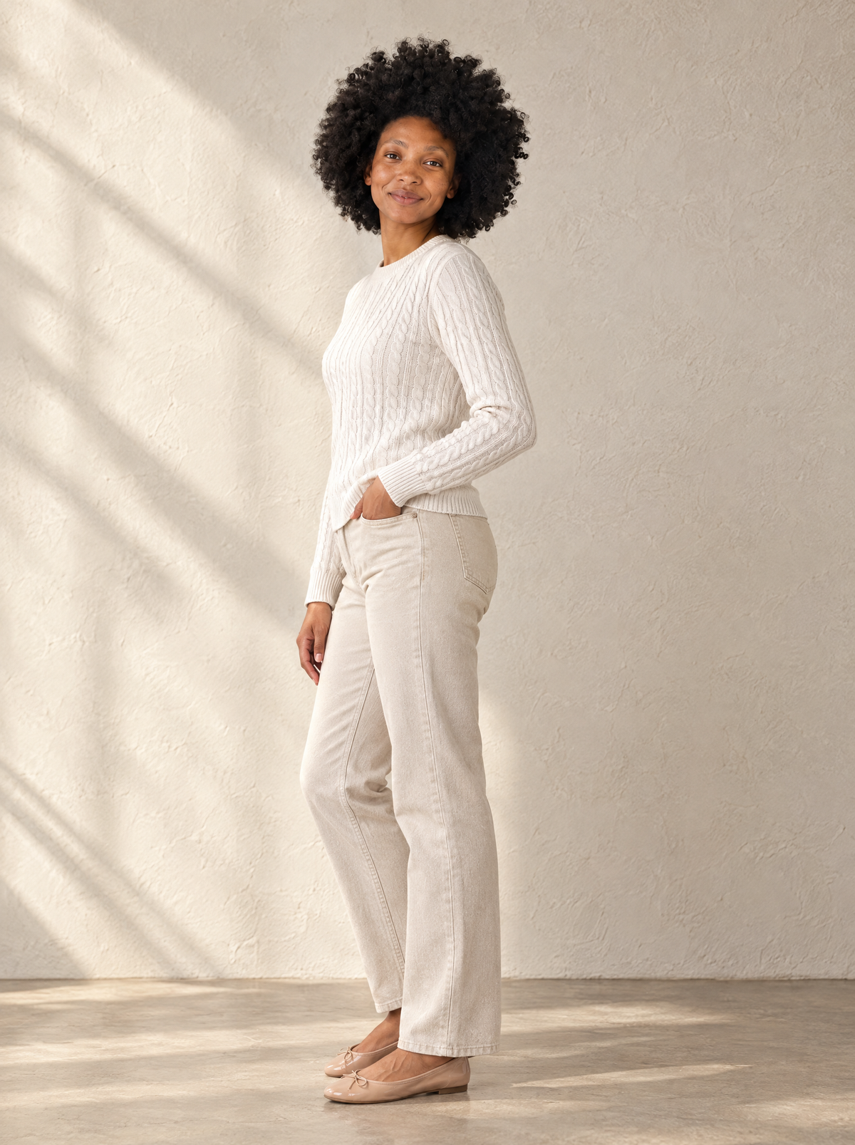Irene | Women's Relaxed Cable Knit Jumper