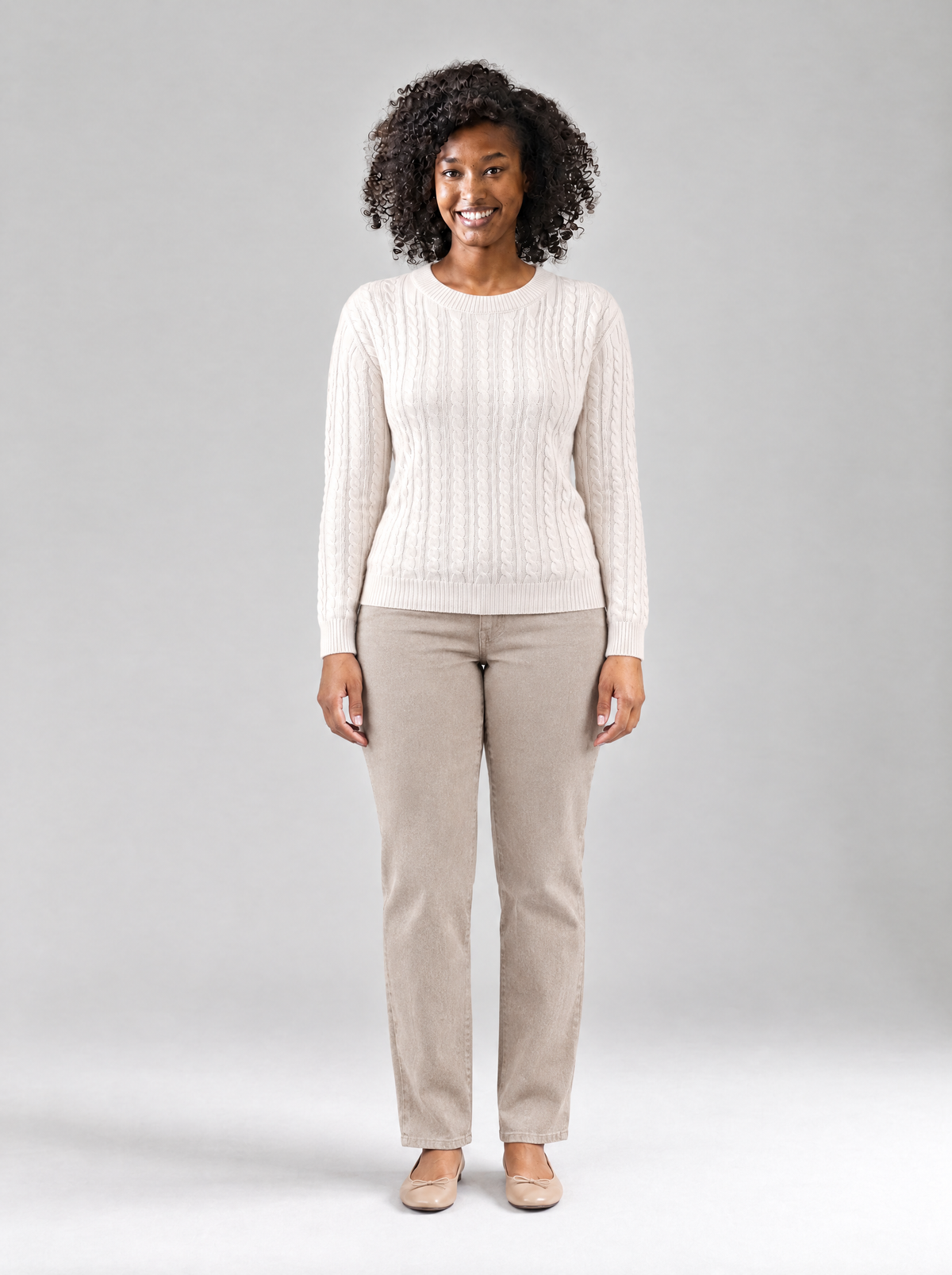 Irene | Women's Relaxed Cable Knit Jumper