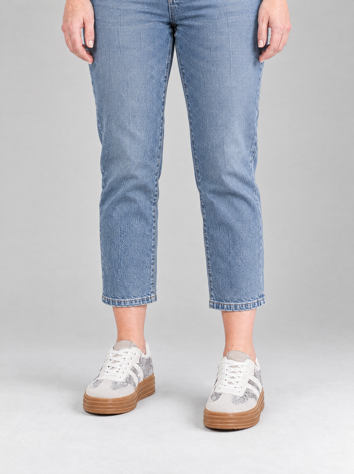 Chiara | Women's Chunky Platform Trainers in Beige