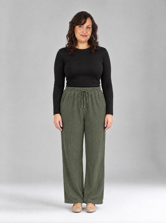 Lucia | Women's Loose Fit High-Waisted Cotton Trousers
