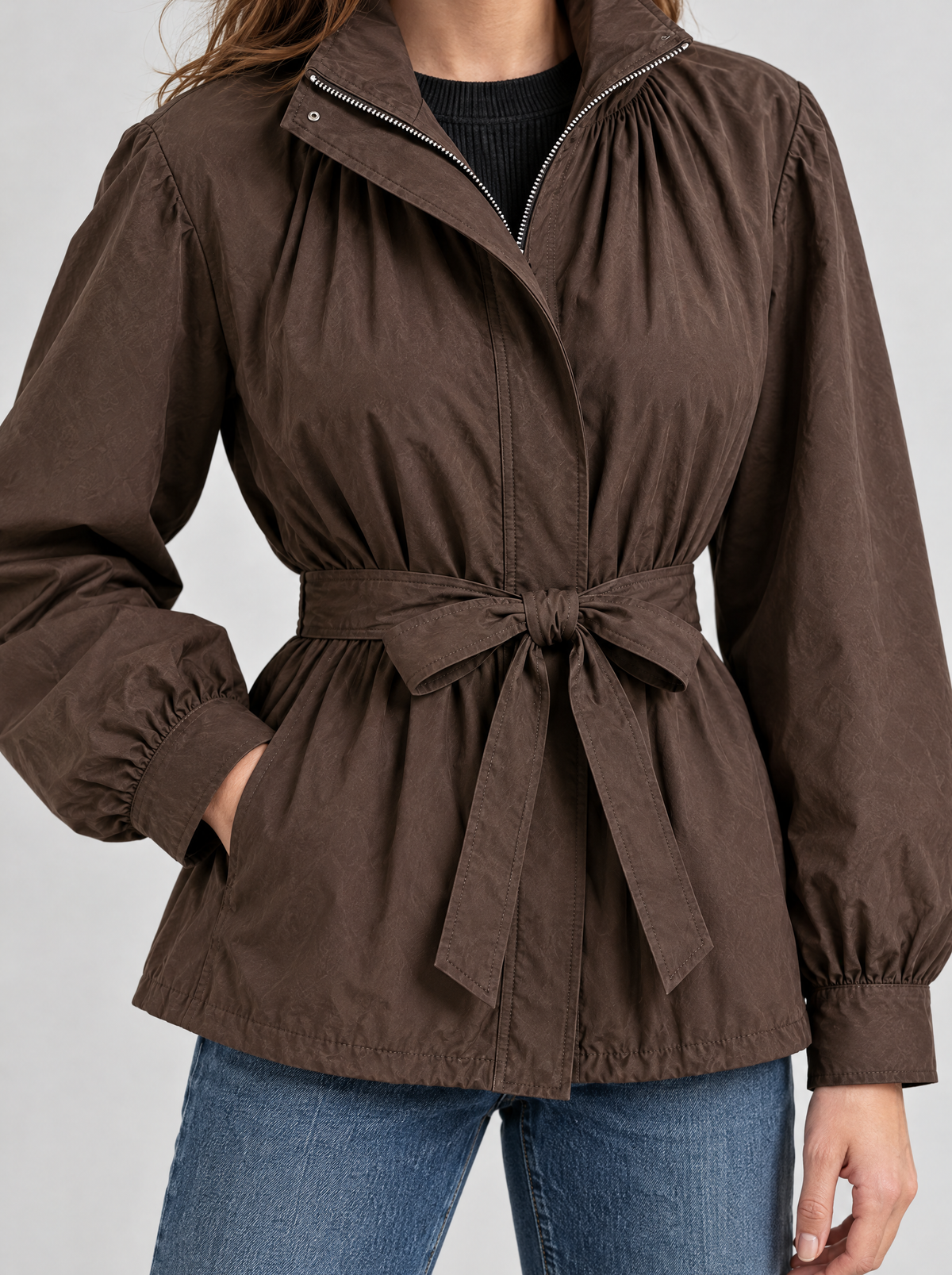 Beatrice | Women's Belted Lightweight Jacket for Spring and Autumn