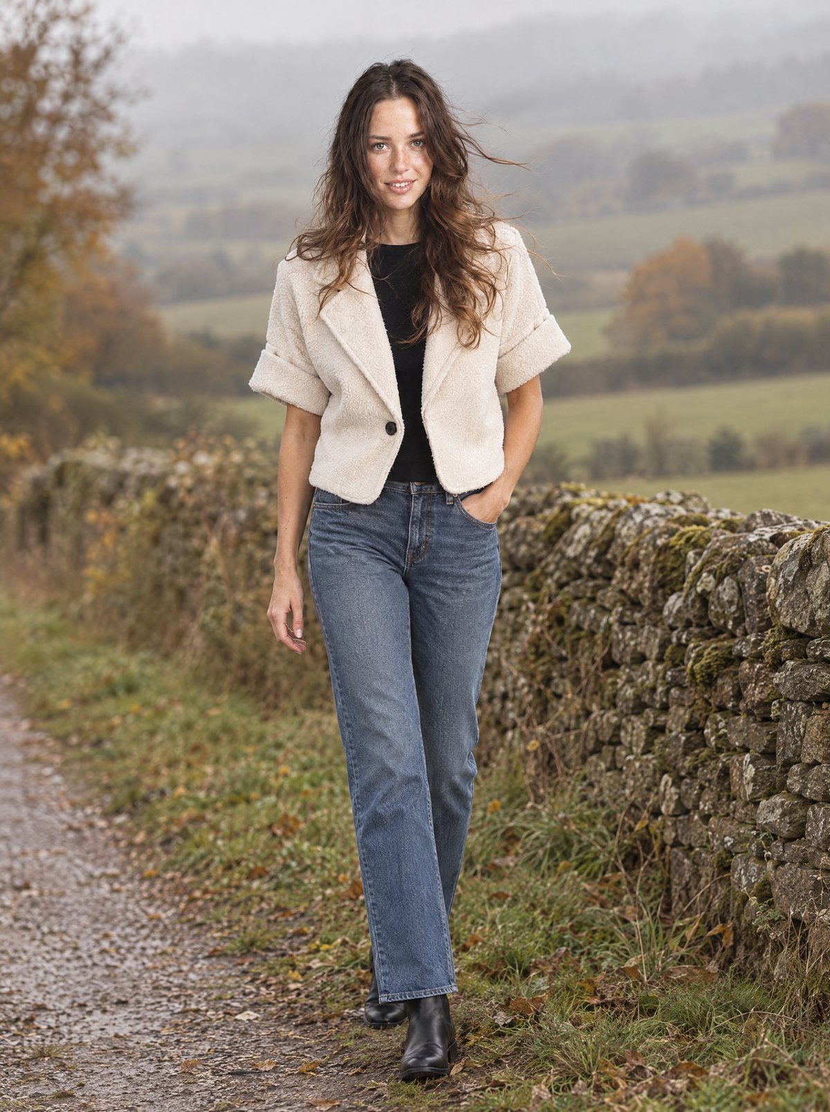 Teresa | Women's Cropped Teddy Bouclé Blazer
