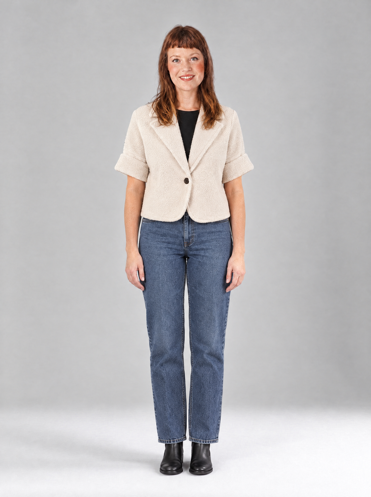 Teresa | Women's Cropped Teddy Bouclé Blazer