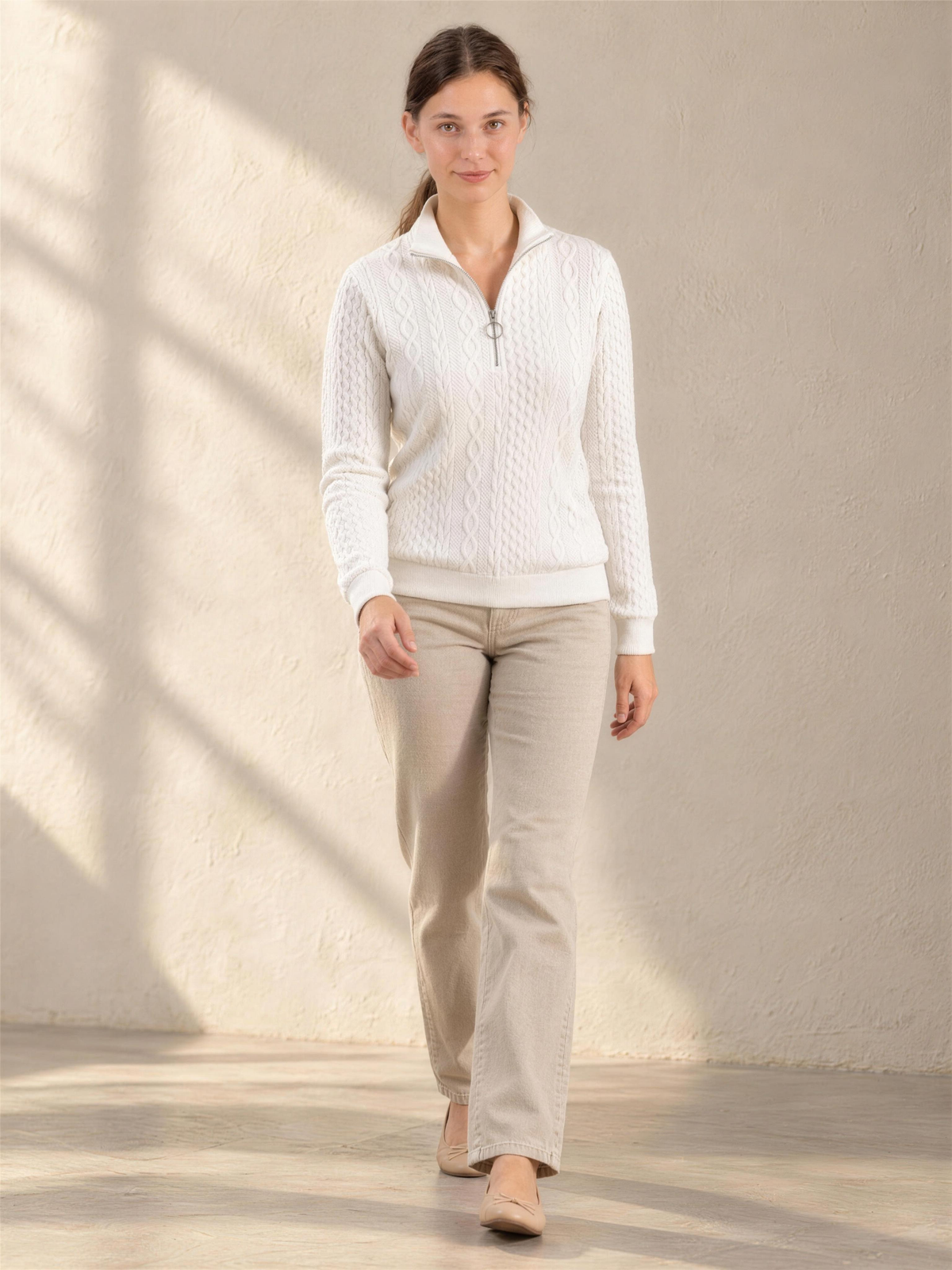 Selene | Women's Half-Zip Relaxed Jumper