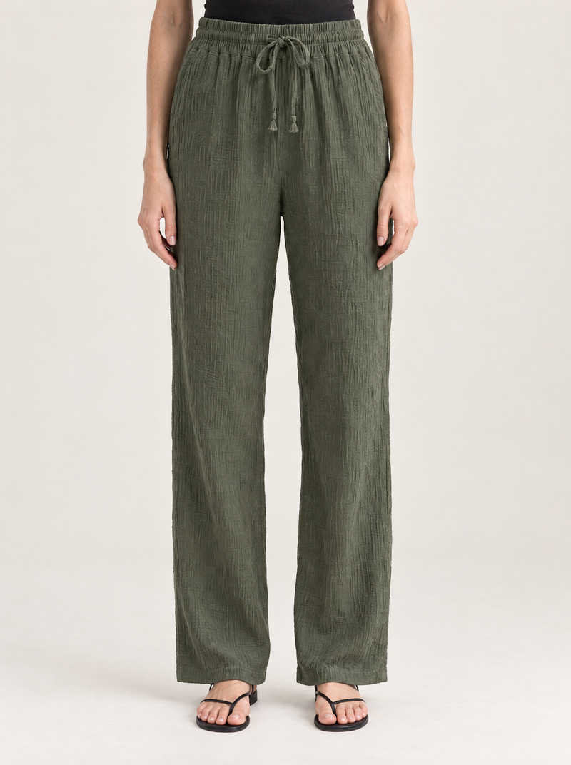 Lucia | Women's Loose Fit High-Waisted Cotton Trousers