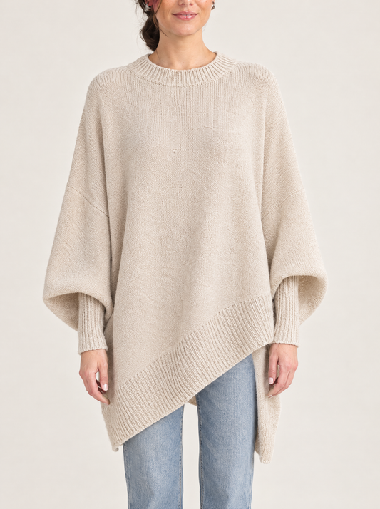Gabriella | Women's Oversized Knit Jumper with Asymmetric Hem