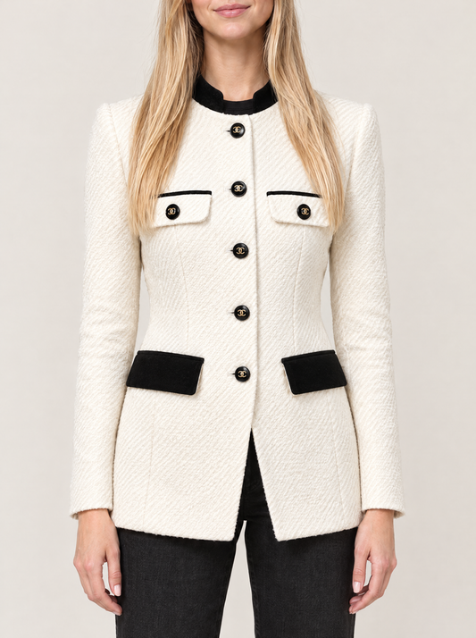 Mila | Women's Mid-Length Tailored Jacket with Defined Waist