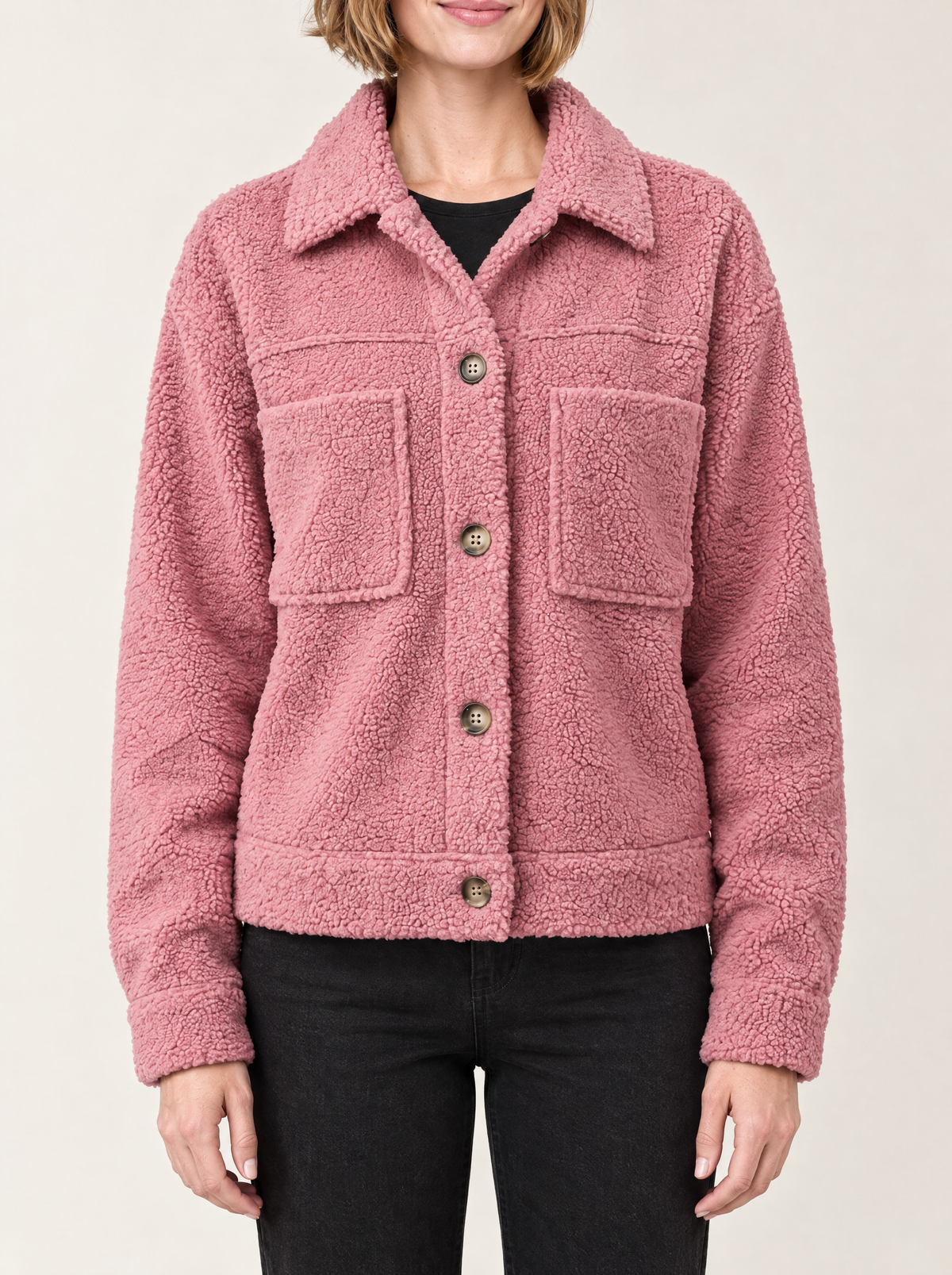 Alba | Women's Soft Lapel Collar Coat with Pockets, enlarged view