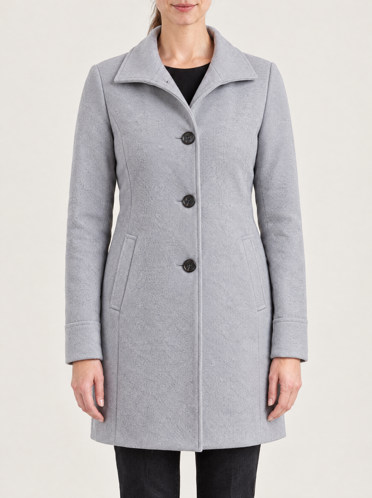 Erica | Women's Classic Straight-Cut Button Coat