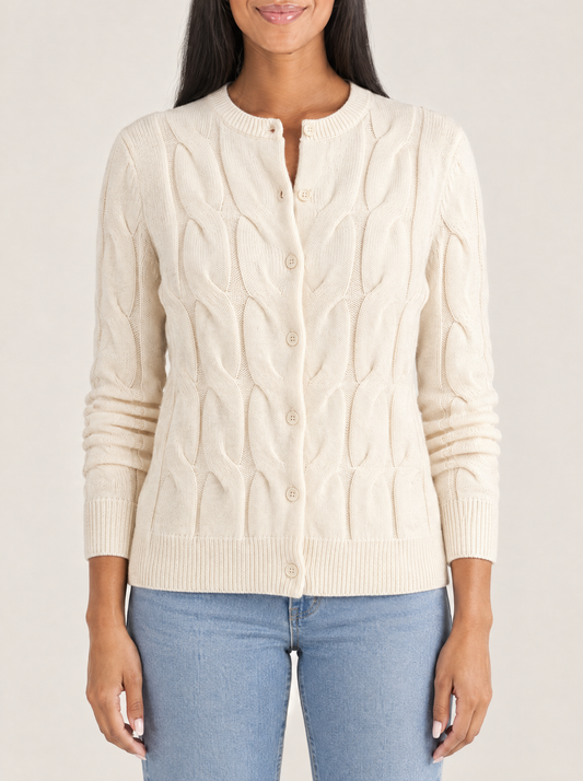 Marina | Women's Soft Cable Knit Cardigan