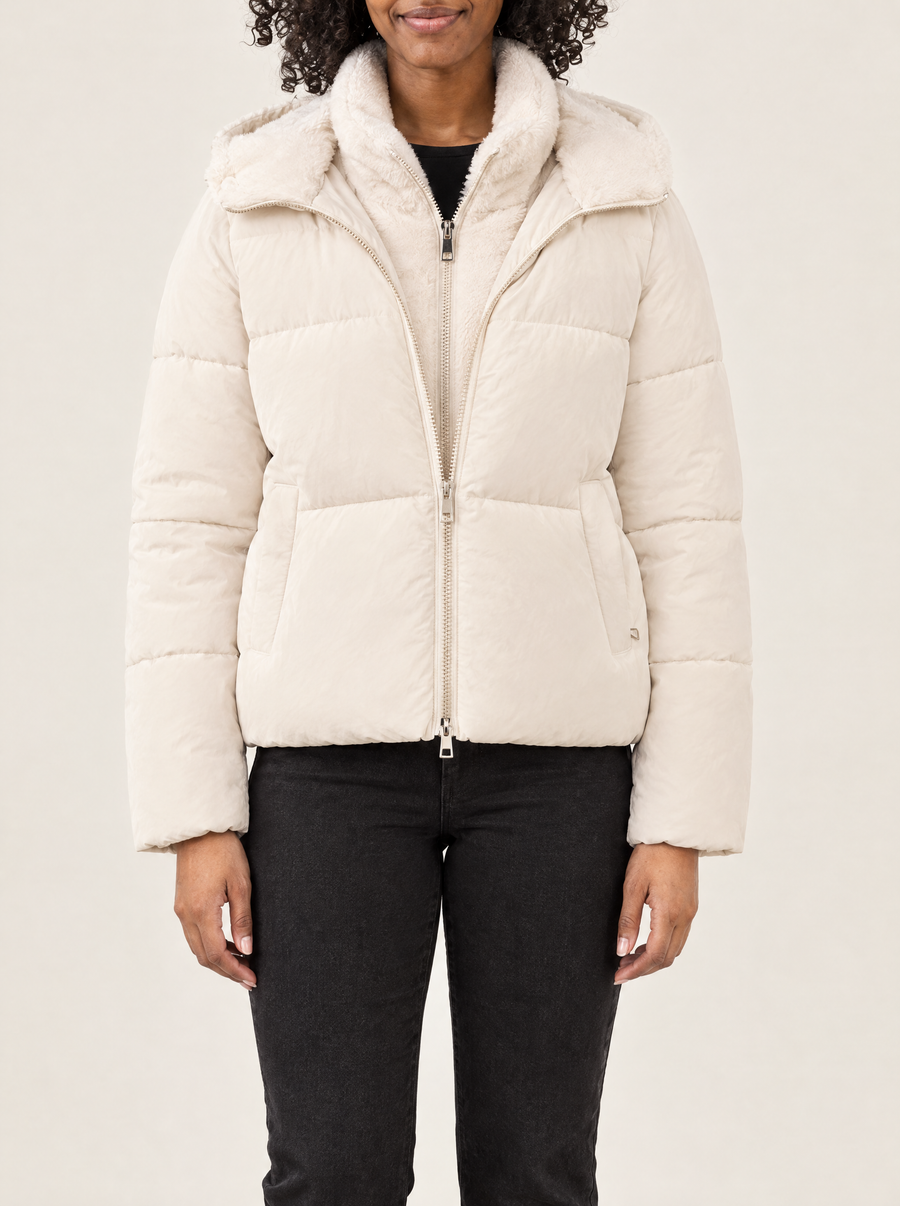 Petra | Women's Short Padded Jacket with Stand Collar