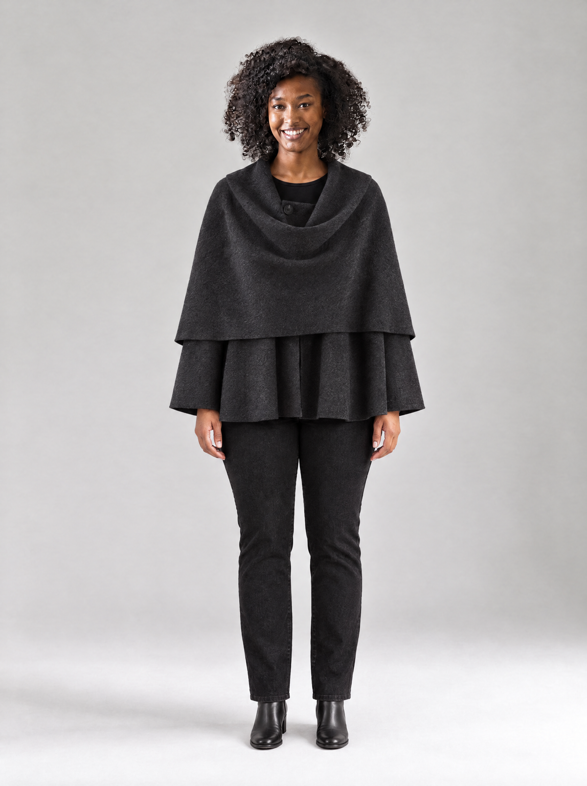 Gaia | Women's Draped Collar Relaxed Cardigan Coat