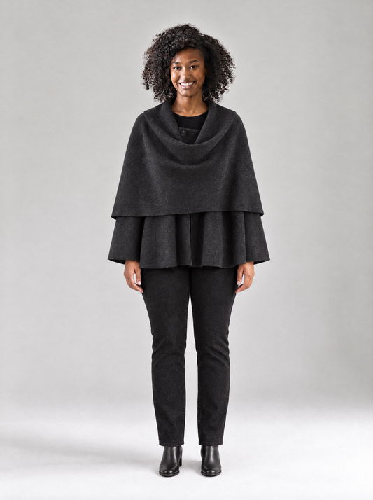 Gaia | Women's Draped Collar Relaxed Cardigan Coat