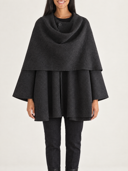 Gaia | Women's Draped Collar Relaxed Cardigan Coat