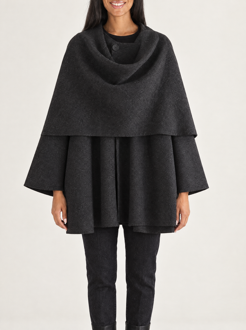 Gaia | Women's Draped Collar Relaxed Cardigan Coat