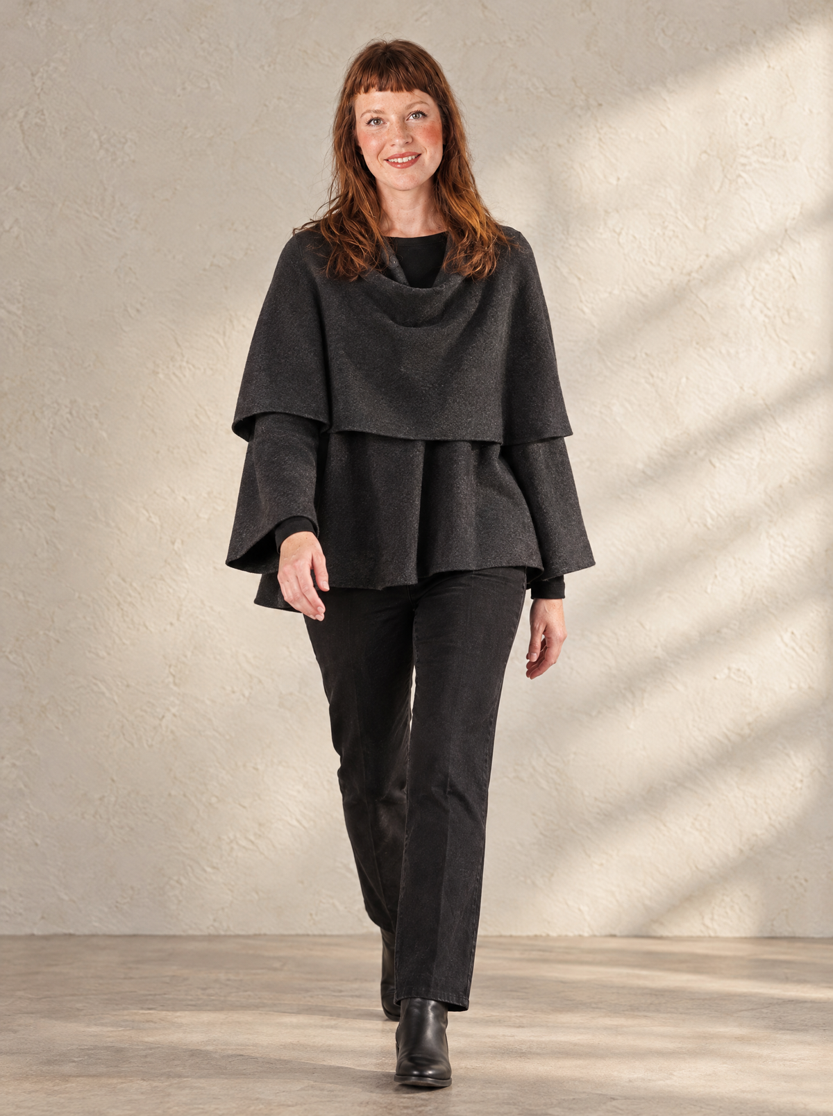 Gaia | Women's Draped Collar Relaxed Cardigan Coat