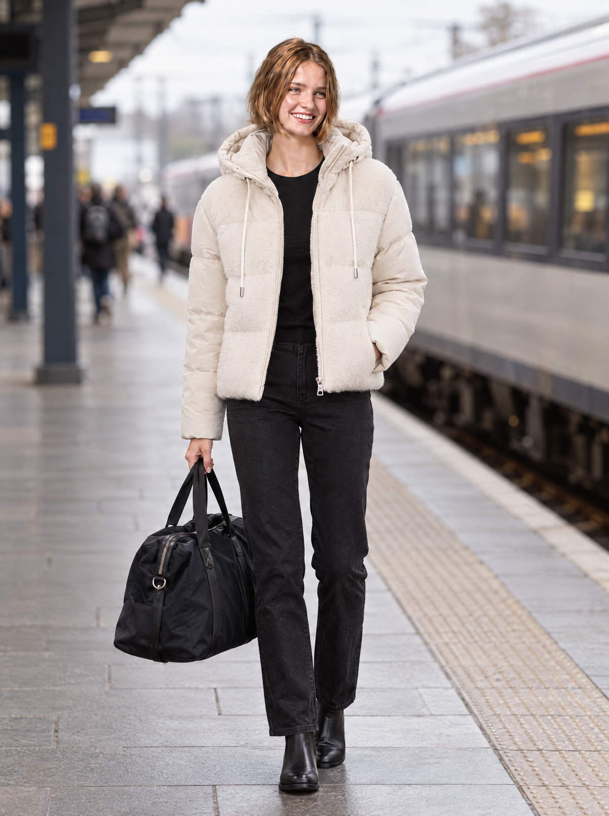Delia | Women's Padded Hooded Winter Jacket with Detachable Sleeves