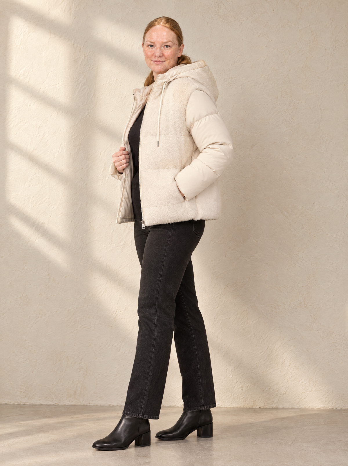 Delia | Women's Padded Hooded Winter Jacket with Detachable Sleeves