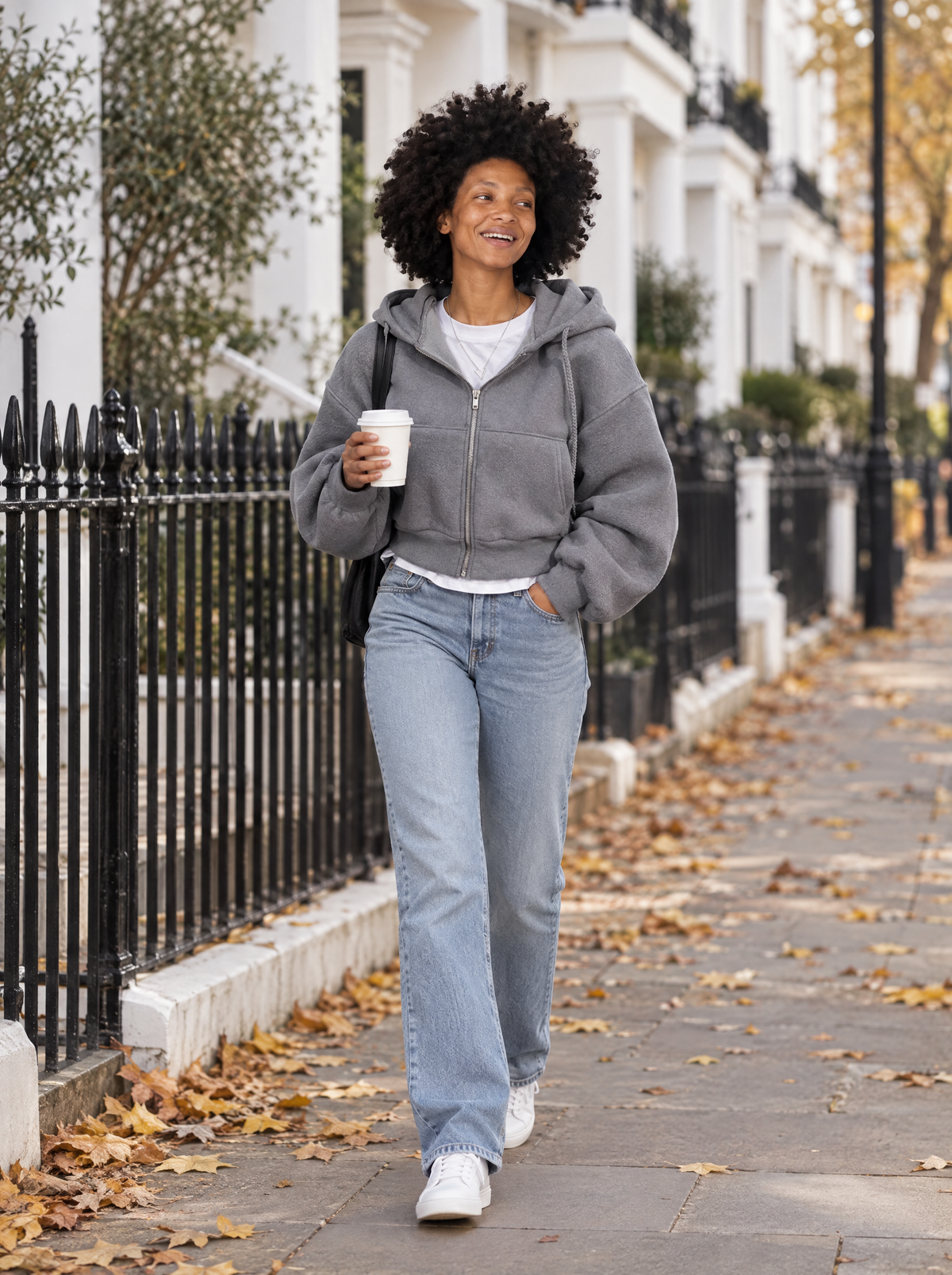 Bice | Women's Cropped Zip-Up Hoodie