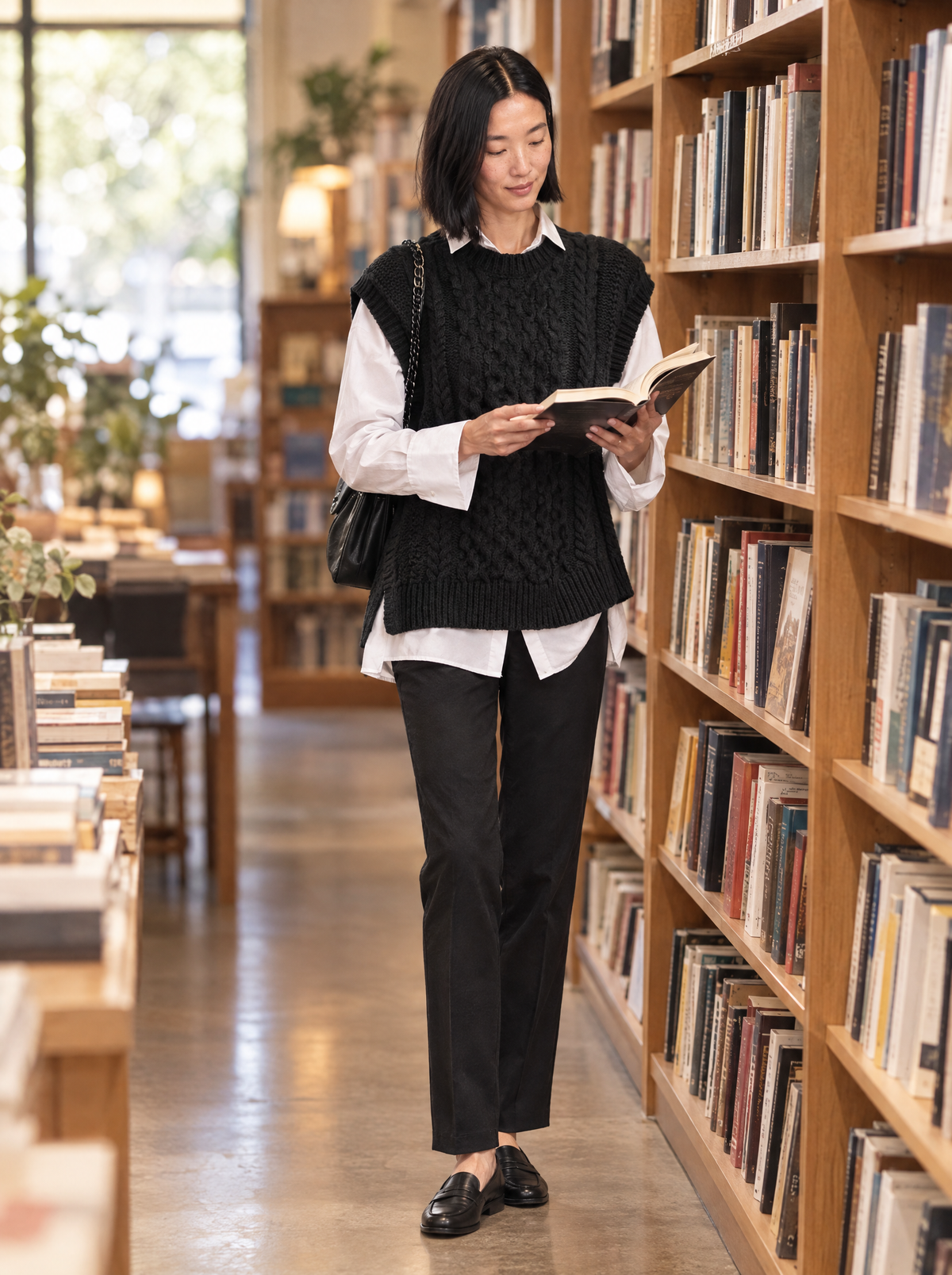 Tosca | Women's Cable Knit Sleeveless Jumper Vest