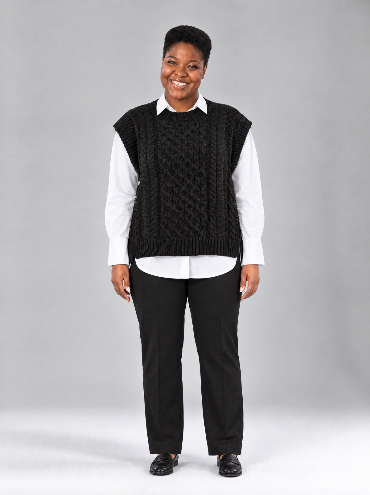Tosca | Women's Cable Knit Sleeveless Jumper Vest