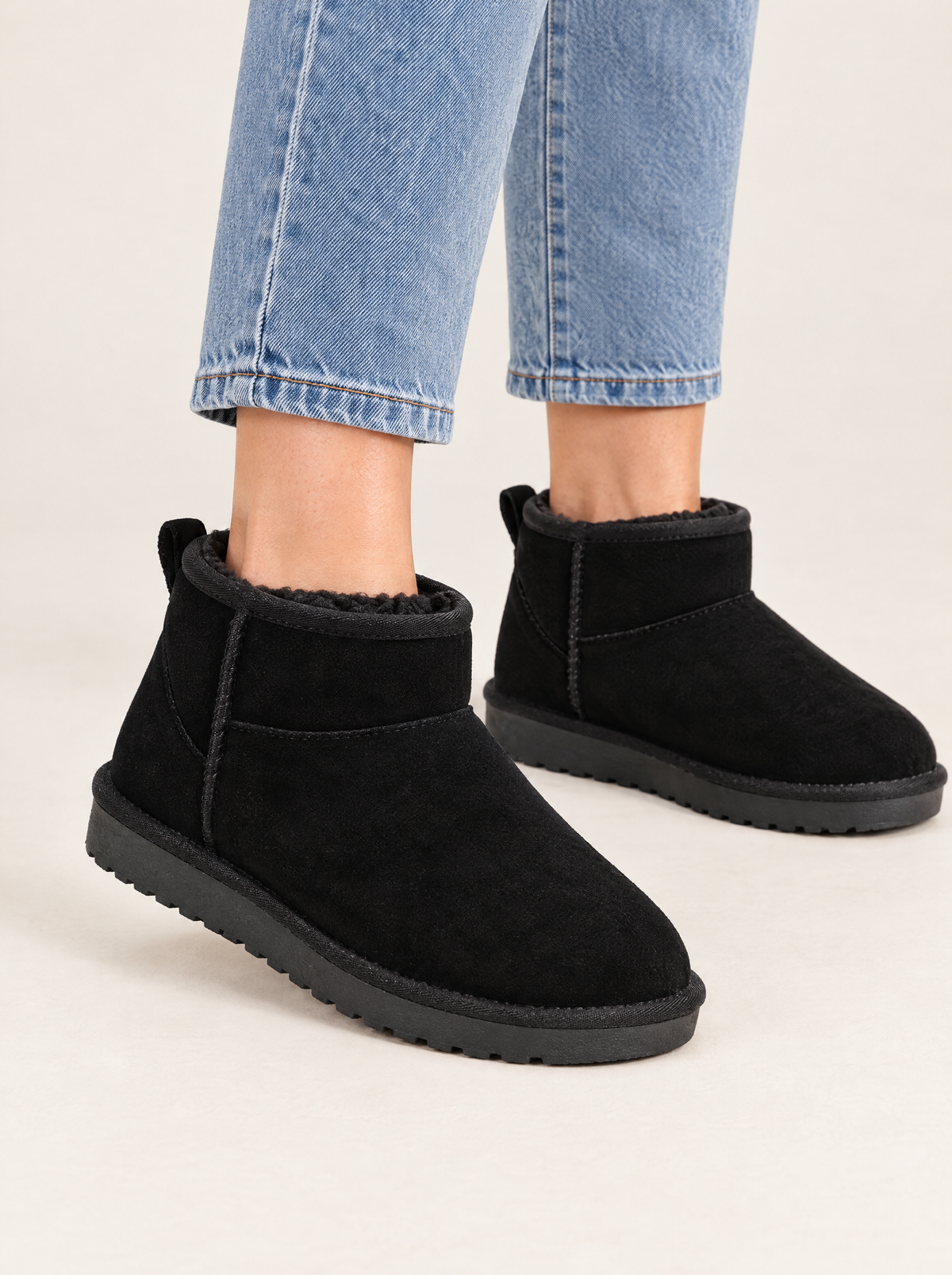 Lara | Women's Warm Lined Slip-On Ankle Boots with Grip Sole, enlarged view