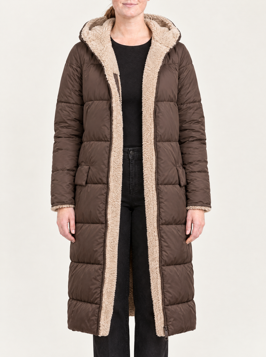 Viola | Women's Sherpa-Lined Padded Long Winter Coat