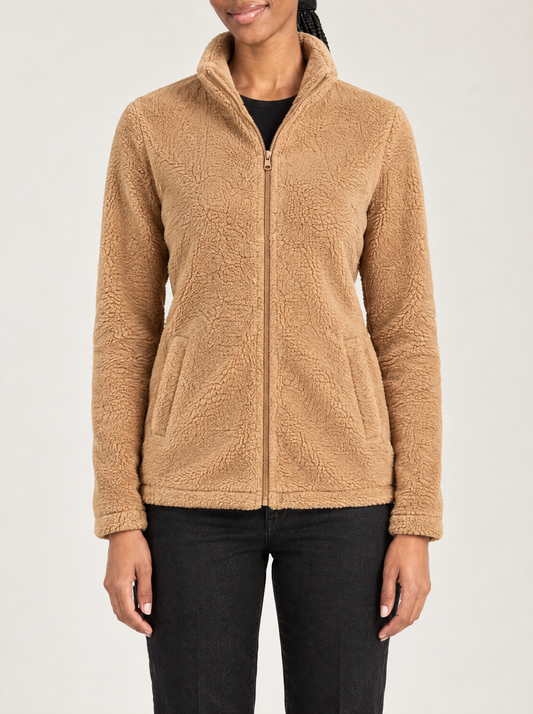 Rebecca | Women's Soft Fleece Zip Jacket with Stand Collar
