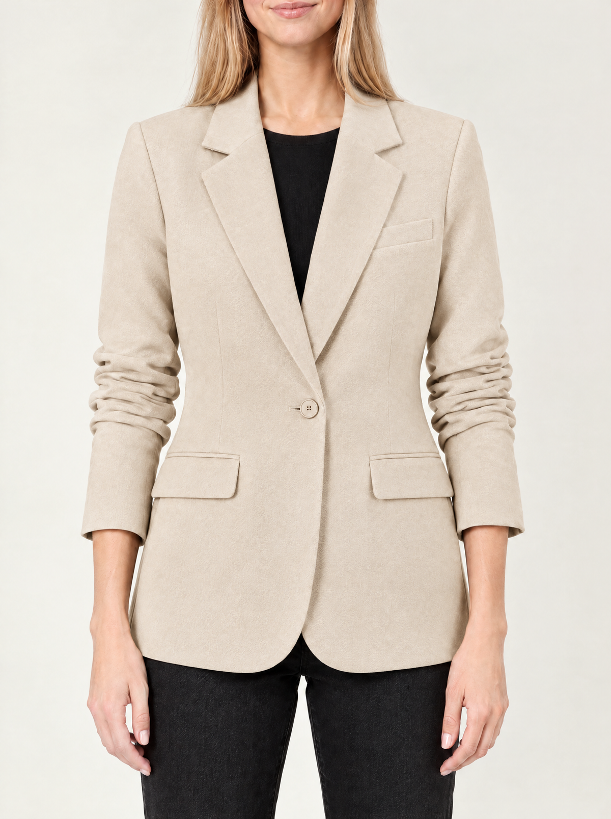 Simona | Women's Fitted Faux Suede Blazer