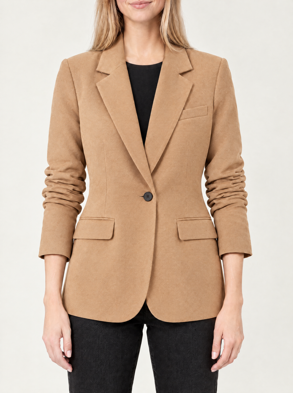 Simona | Women's Fitted Faux Suede Blazer